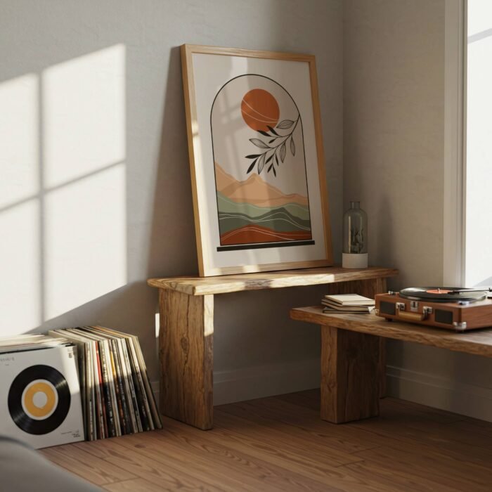 Frame Estetik Minimalis “Sunset Horizon”